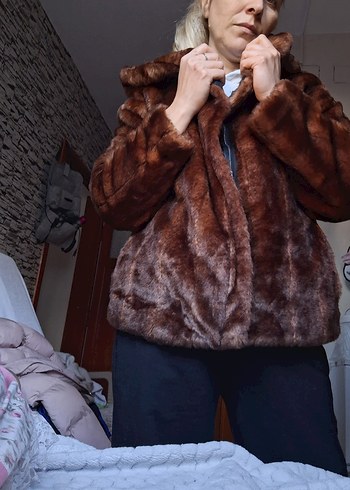 Suni Kürk Ceket - Görsel 7