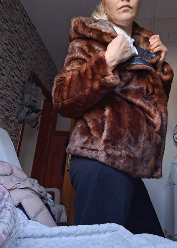 Suni Kürk Ceket - Görsel 6