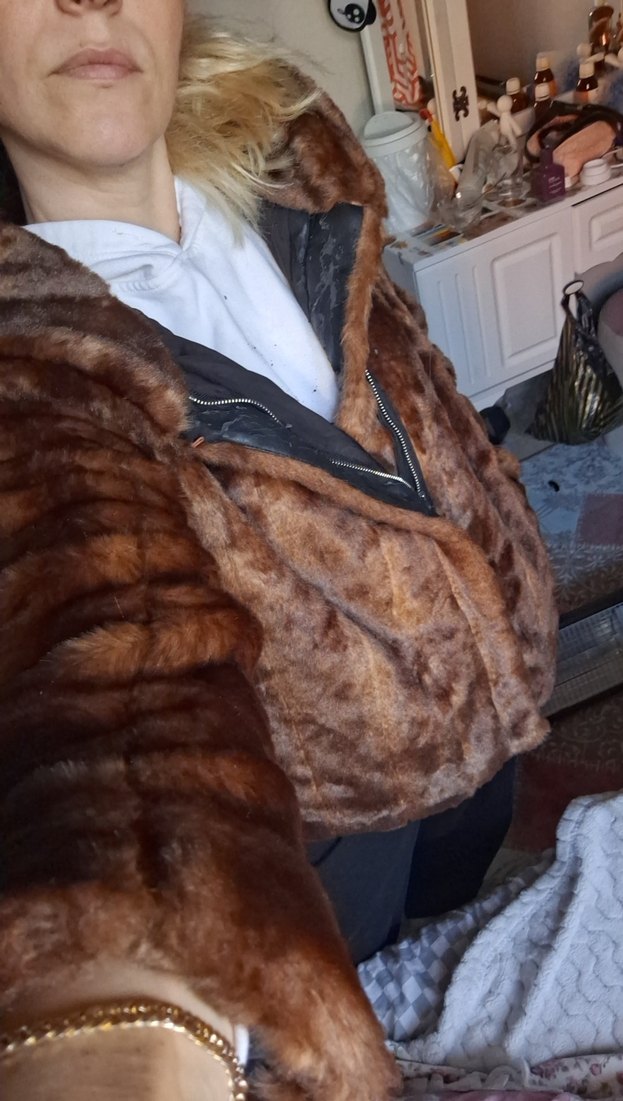 Suni Kürk Ceket - Görsel 5