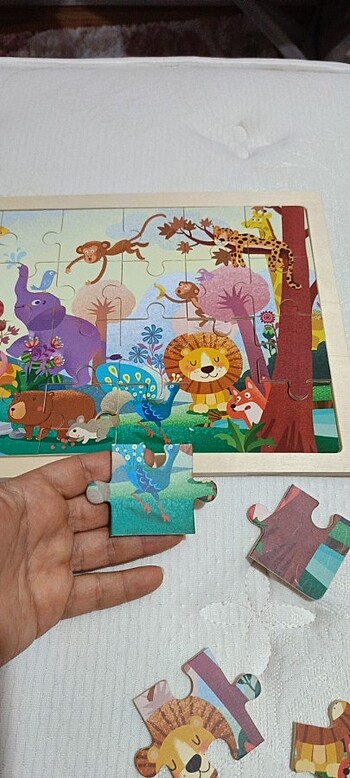  Beden Ahşap hayvanlar puzzle
