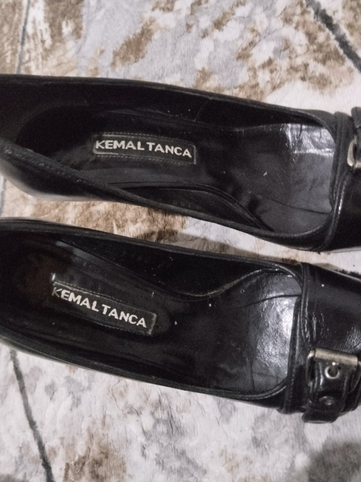 Klasik Siyah Tokalı Yüksek Topuklu Stiletto - Görsel 4