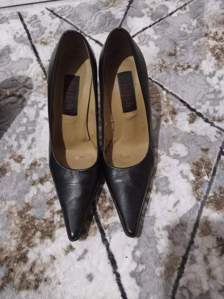 Klasik Deri Stiletto Topuklu - Görsel 2