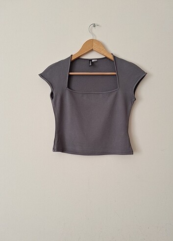 m Beden H&M crop antrasit gri