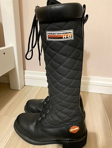 Harley Davidson Bağcıklı Kadın Çizme