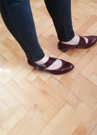 36 Beden Vintage Bordo Ayakkabı