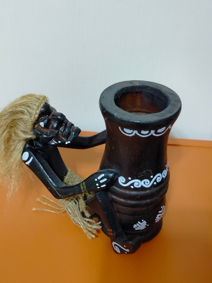 Siyah Ahşap Figürin 1 adet - Görsel 2