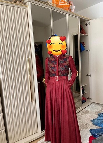 38 Beden Kadife elbise