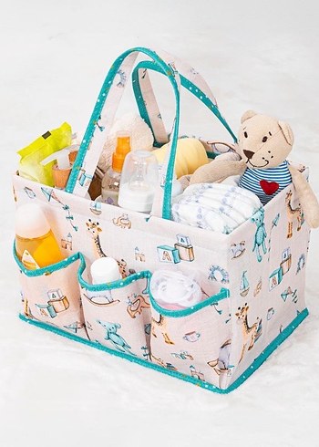 Renkli Baskılı Bebek Çantası Turkuaz - Görsel 2