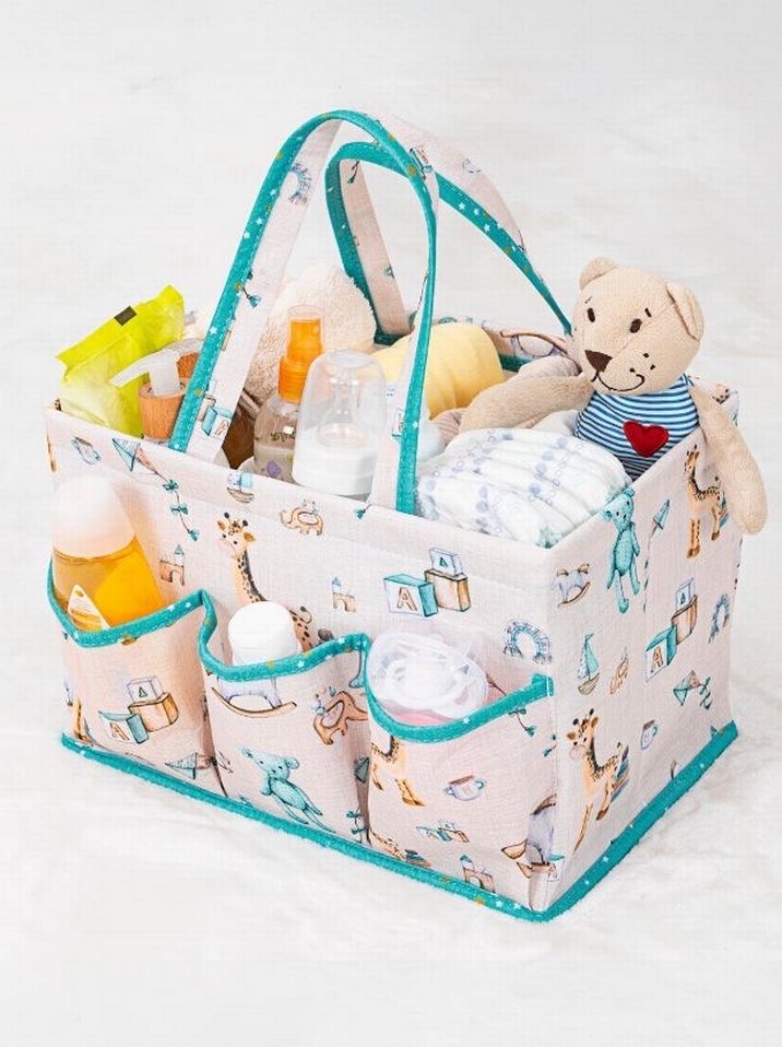 Renkli Baskılı Bebek Çantası Turkuaz - Görsel 2