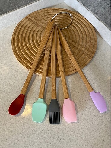 Bambu silikon kaşık set