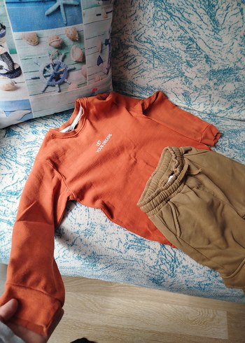 LC Waikiki Erkek Çocuk Kahverengi Bol Kesim Eşofman Altı