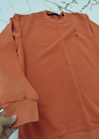 Tommy Hilfiger Erkek Kahverengi Oversize Sweatshirt