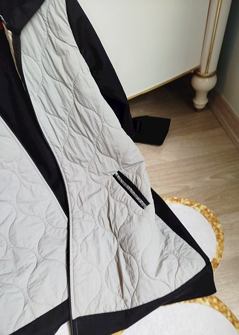 Gri Uzun Fermuarlı Kadın Ceket - Görsel 2