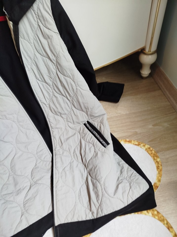 Gri Uzun Fermuarlı Kadın Ceket - Görsel 2