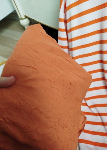 Turuncu Çizgili Hamile Uzun Kollu Tişört - Görsel 3