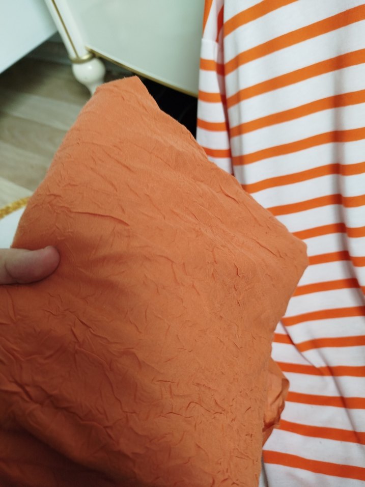 Turuncu Çizgili Hamile Uzun Kollu Tişört - Görsel 3