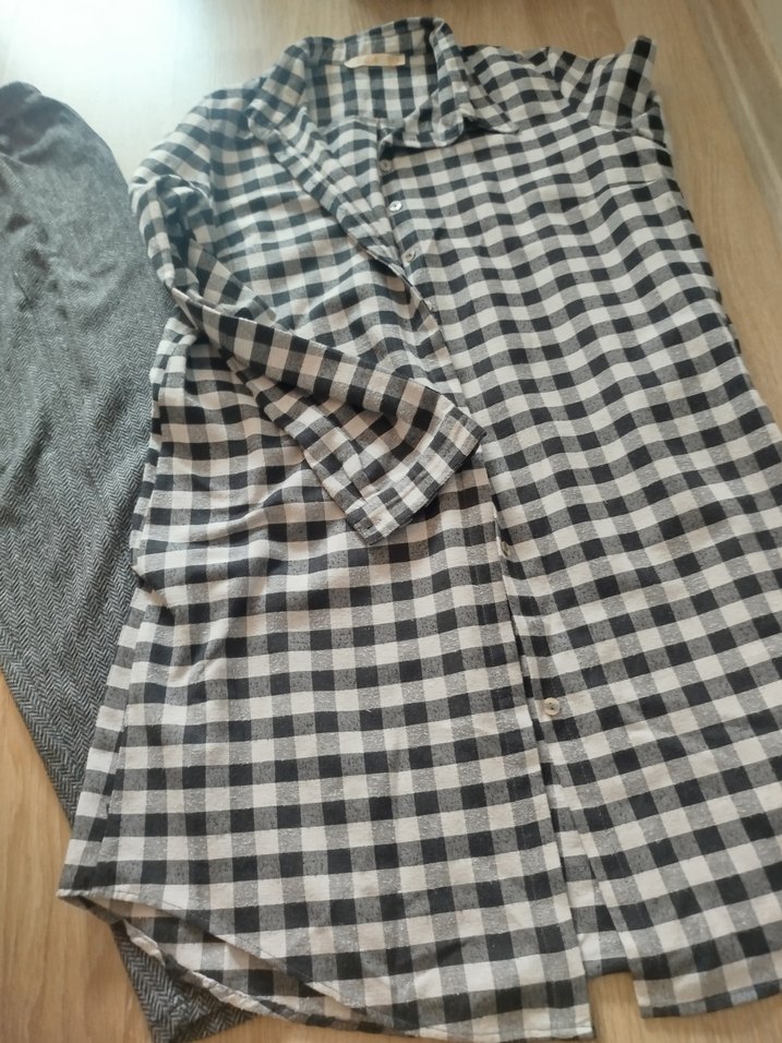 Gri Düğmeli gömlek takım - Görsel 4