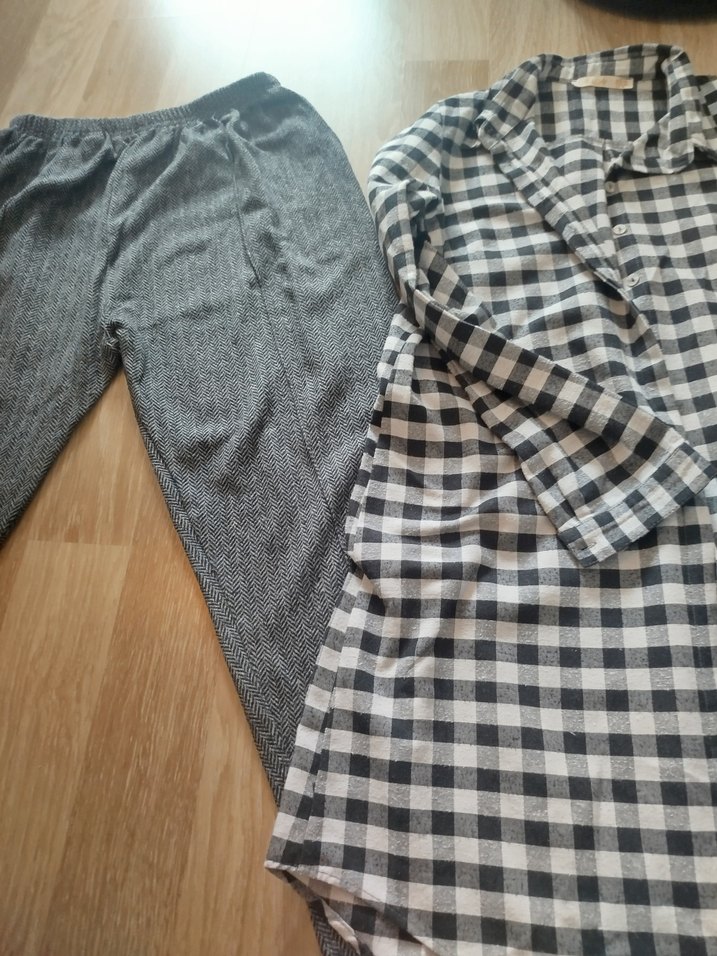 Gri Düğmeli gömlek takım - Görsel 3