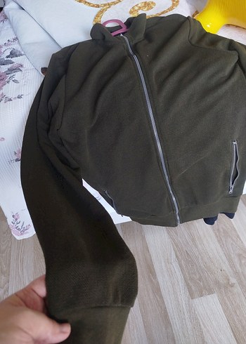 Fermuarlı Kahverengi Erkek Polar Sweatshirt - Görsel 2