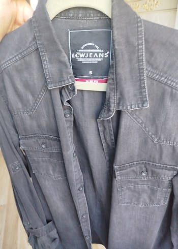 Gri Denim Erkek Gömlek - Görsel 3