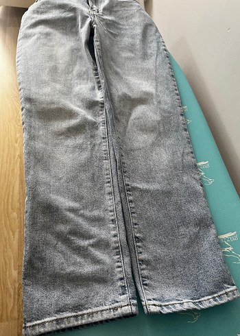 LC Waikiki Gri Bol Kesim Midi Kot Pantolon