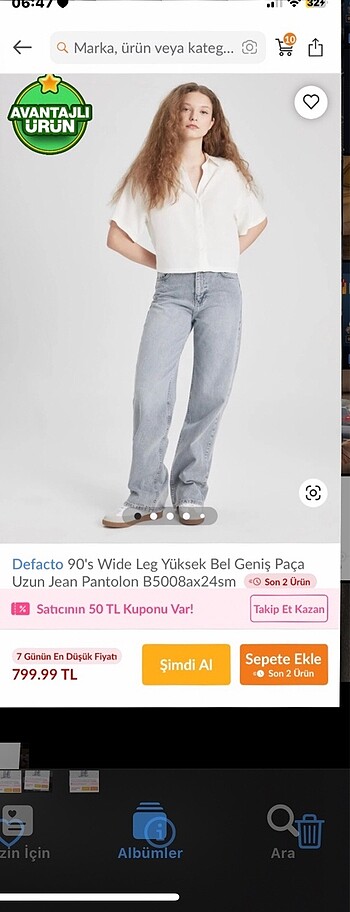 defacto bol pantolon