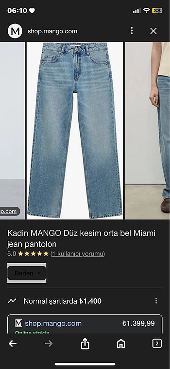 Mango mango kot pantolon