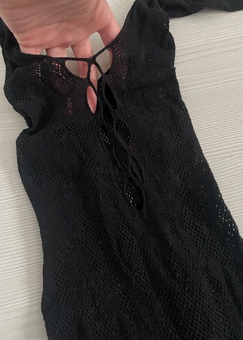 Diğer Siyah Gotik Midi Kadın vücut çorabı