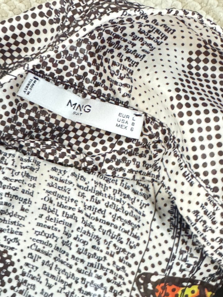 Mango Desenli Gri Uzun Kadın yağmurluk - Görsel 2