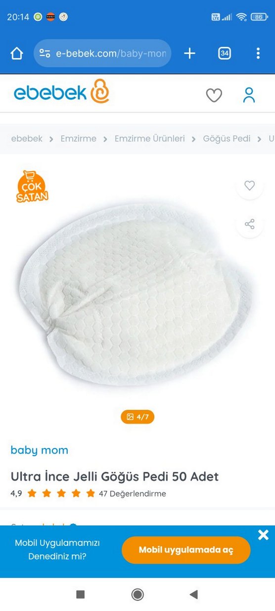 Baby Mom Ultra İnce Jelli Göğüs Pedi - Görsel 4