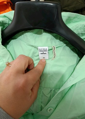 Fırfırlı Uzun Yeşil elbise - Görsel 4