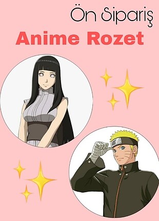 Ön Sipariş Naruto anime Rozet 
