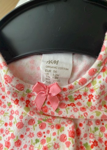 H&M Kısa Kollu Pembe Kız Çocuk Elbise