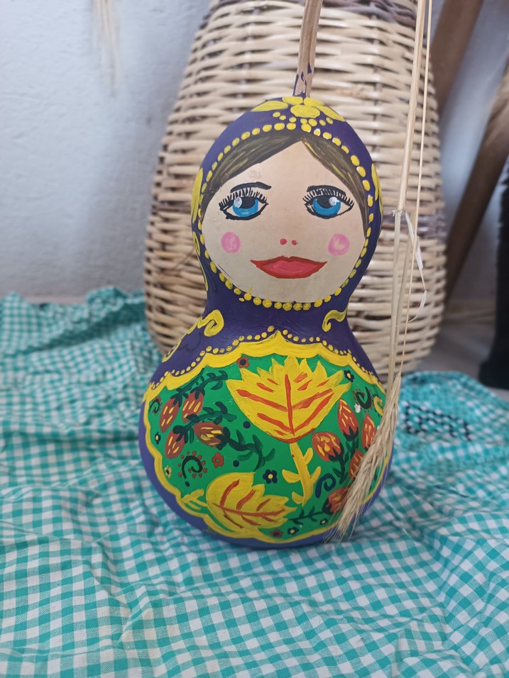 Renkli El Boyaması su kabağı - Görsel 5