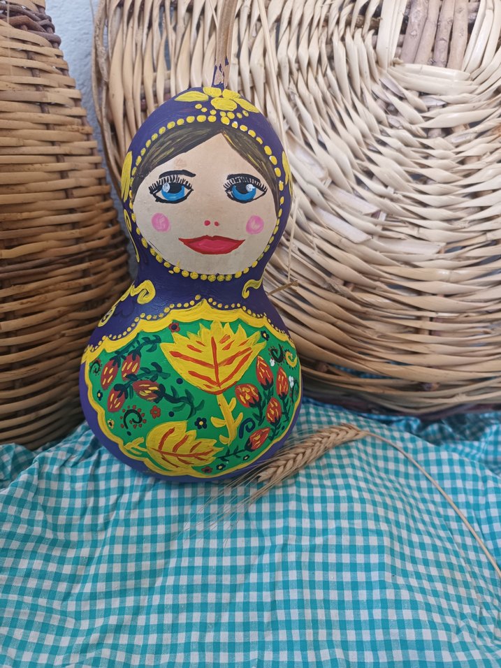 Renkli El Boyaması su kabağı - Görsel 2