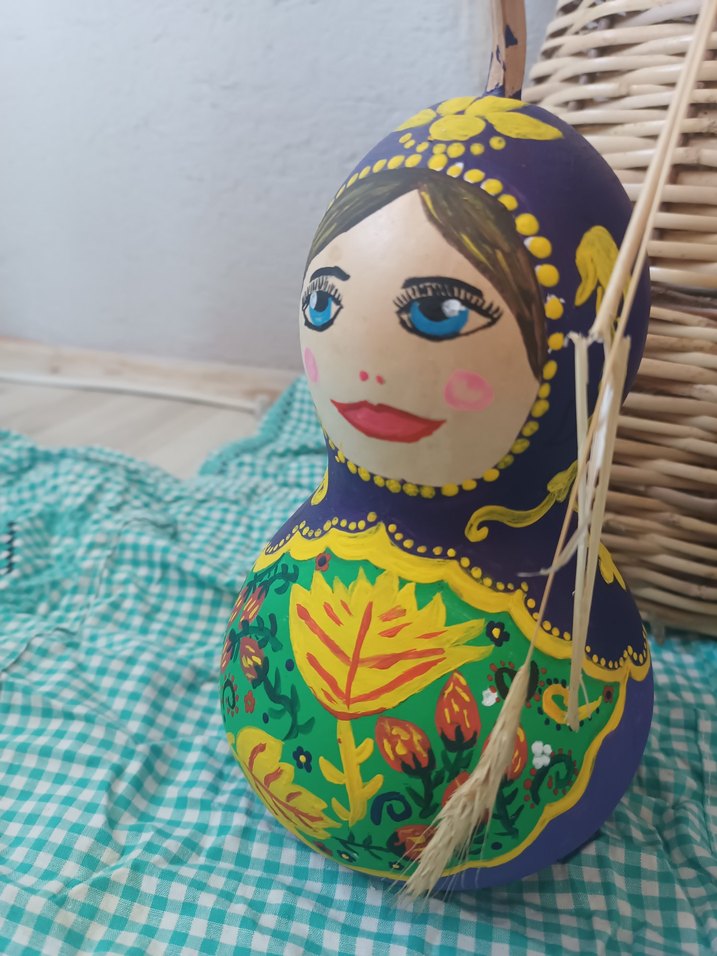 Renkli El Boyaması su kabağı - Görsel 4