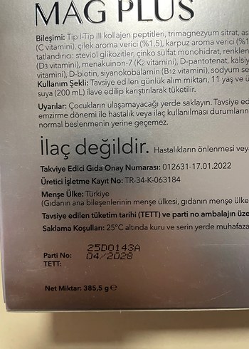 Day2Day Mag Plus Kollajen ve Vitamin Takviyesi - Görsel 3