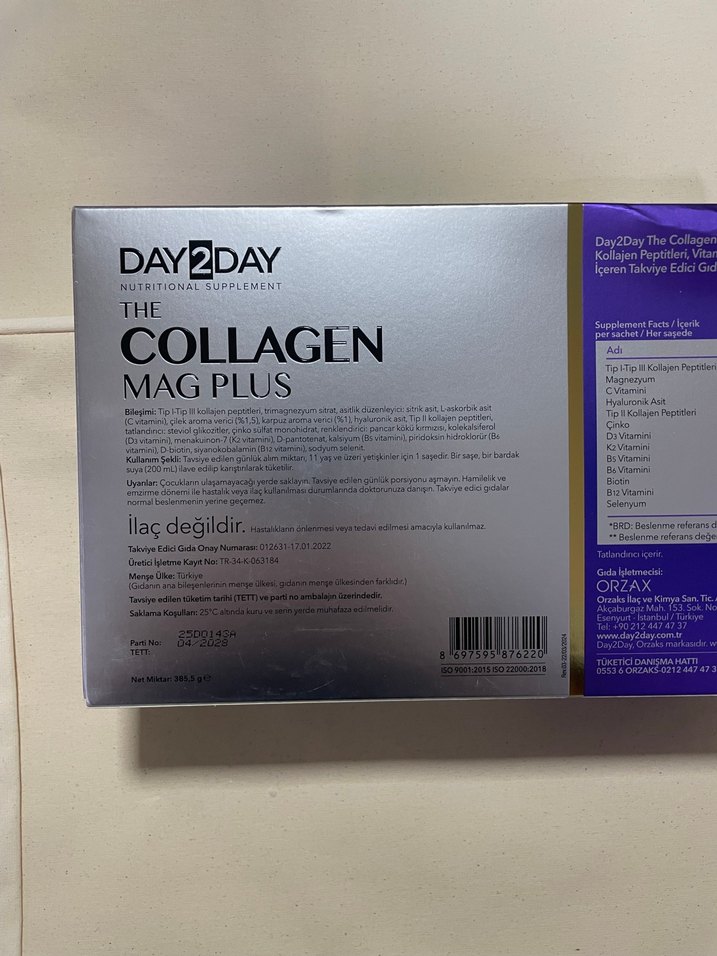 Day2Day Mag Plus Kollajen ve Vitamin Takviyesi - Görsel 2