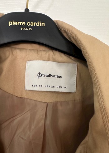 Stradivarius Bej Düğmeli Midi Kadın Trençkot