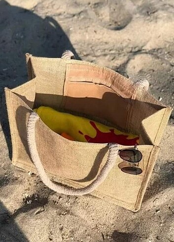 Beden camel Renk Plaj çantası