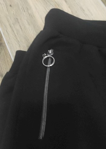 Siyah Fermuarlı Erkek Mini Eşofman Altı - Görsel 2