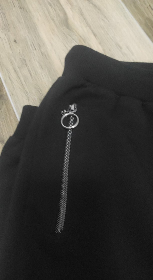 Siyah Fermuarlı Erkek Mini Eşofman Altı - Görsel 2