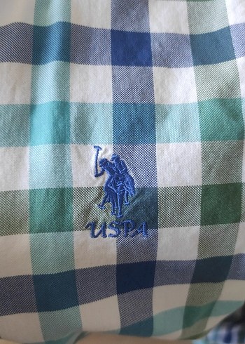 m Beden U.S. Polo Assn. bayanNakışlı Mavi Gömlek