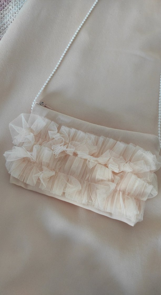 Pudra Renk Kız Çocuk Fırfırlı Elbise - Görsel 5