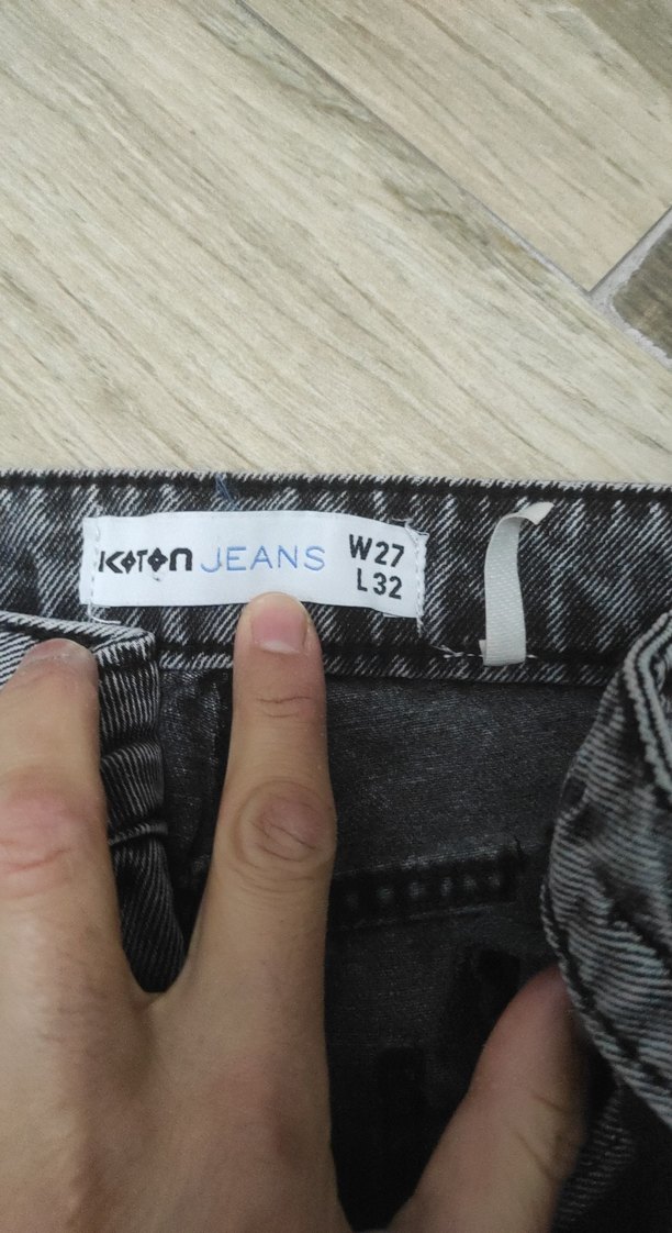 Gri Kadın Denim Pantolon Regular Fit - Görsel 2