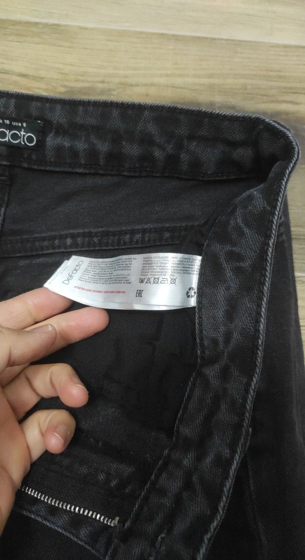 Siyah Rahat Kesim Kadın Denim Pantolon - Görsel 3