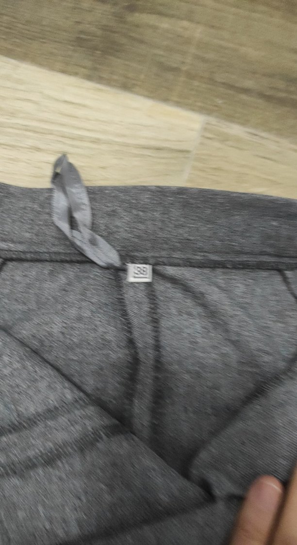 Düğmeli Gri Kadın Yün Kumaş Pantolon - Görsel 4