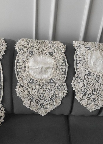 Dantel İşlemeli Vintage Beyaz Runner