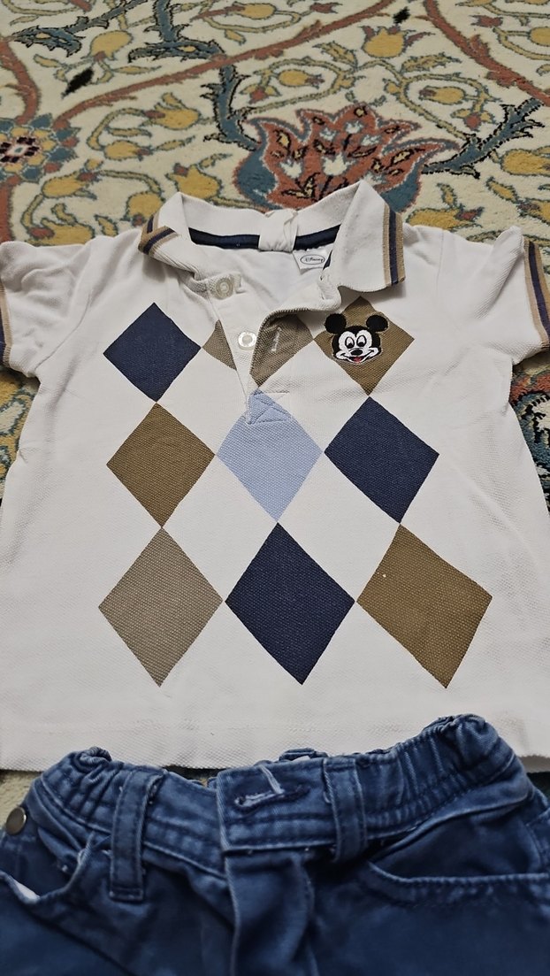 25.Erkek Bebek Kot Pantolonlu Takım - Görsel 2