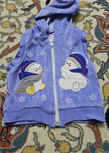 25.Gri Nakışlı Kapüşonlu Bebek Erkek Takım - Görsel 5